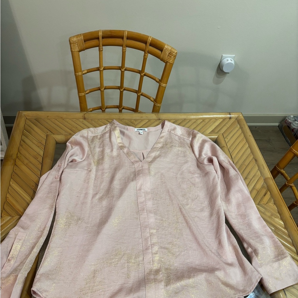 Express Pink and Gold Blouse